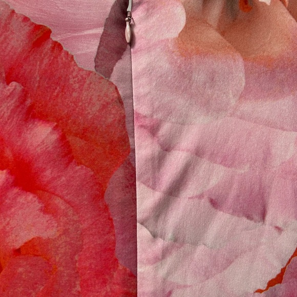 Boston Proper Women’s 3/4 Sleeve Deep V Neck Floral MIDI Dress Sz 2 - Picture 6 of 8